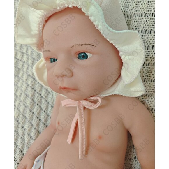 45cm Can Drink Water &Pee Newborn Girl Doll Full Body Silicone Reborn Baby Dolls - Picture 6 of 8